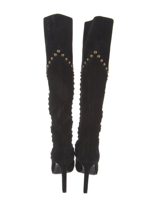 Saint Laurent Suede Studded Accents Boots