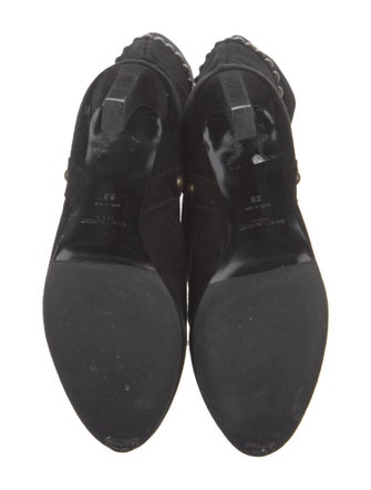 Saint Laurent Suede Studded Accents Boots