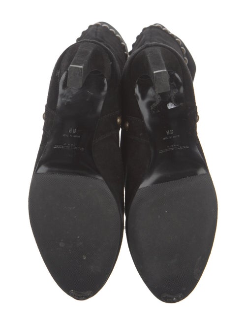 Saint Laurent Suede Studded Accents Boots