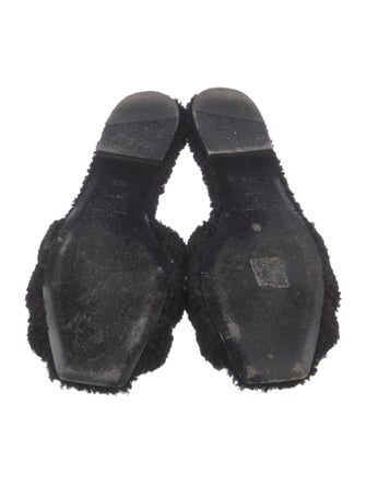 Saint Laurent Shearling Slides