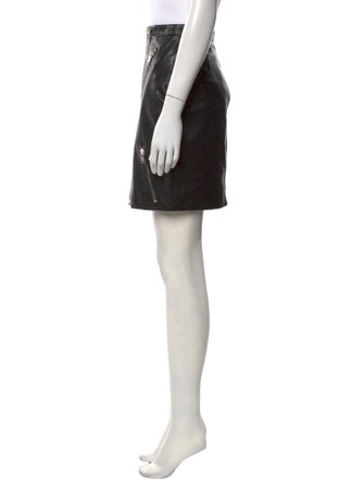 Saint Laurent Leather Mini Skirt