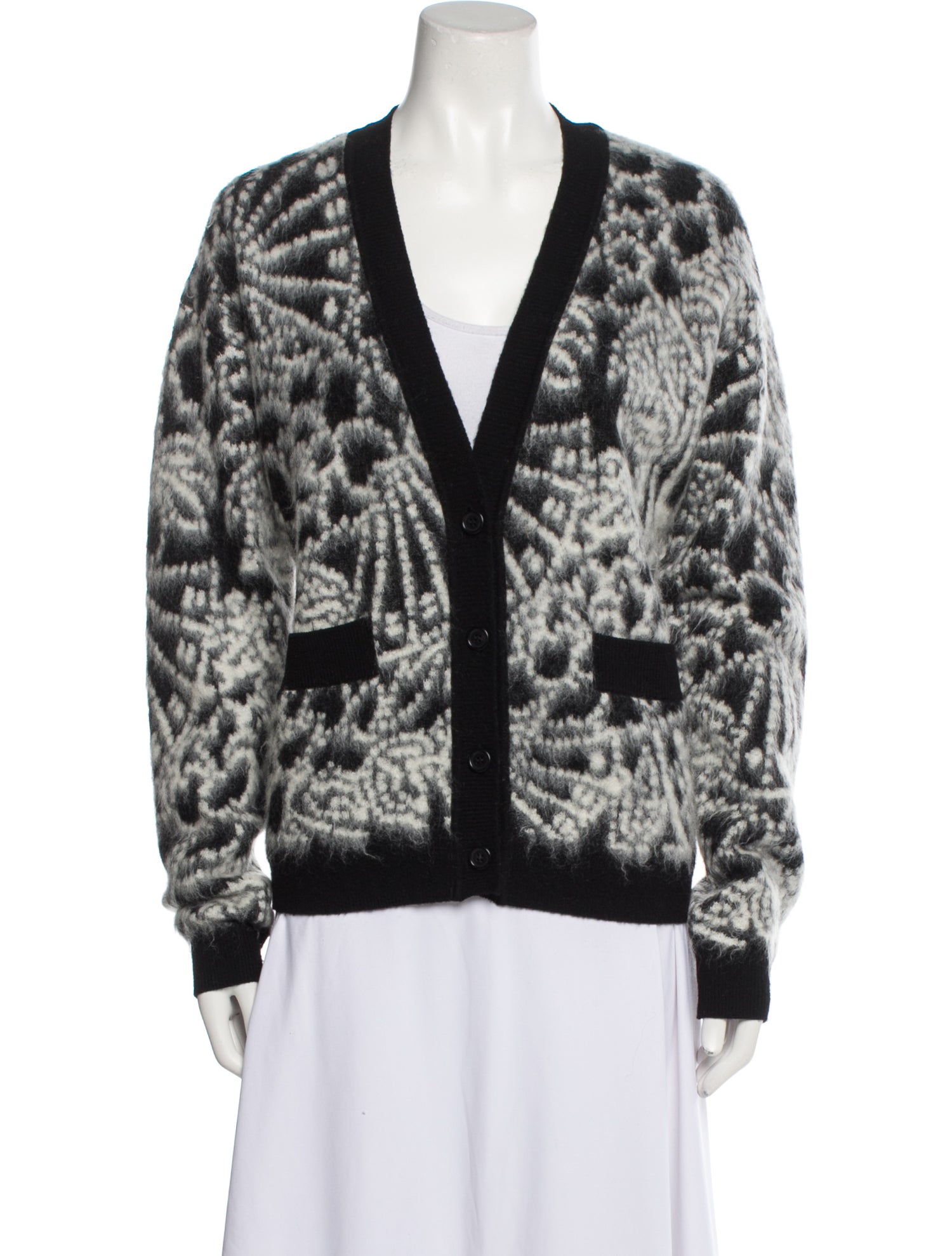 Saint Laurent Virgin Wool Printed Sweater
