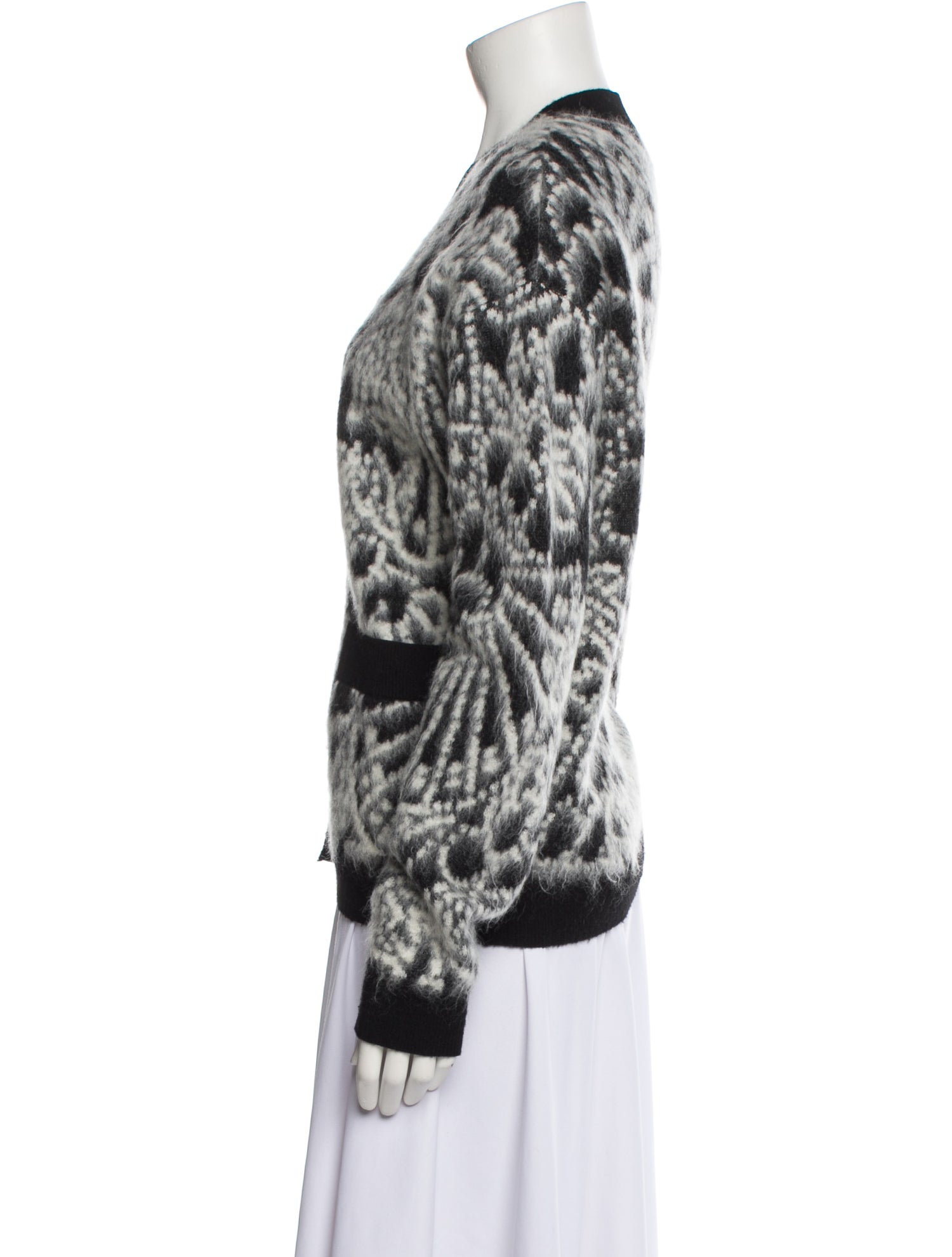 Saint Laurent Virgin Wool Printed Sweater