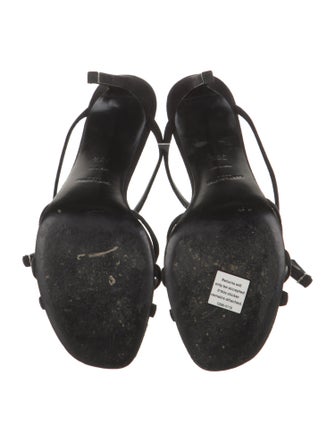 Saint Laurent Suede T-Strap Sandals