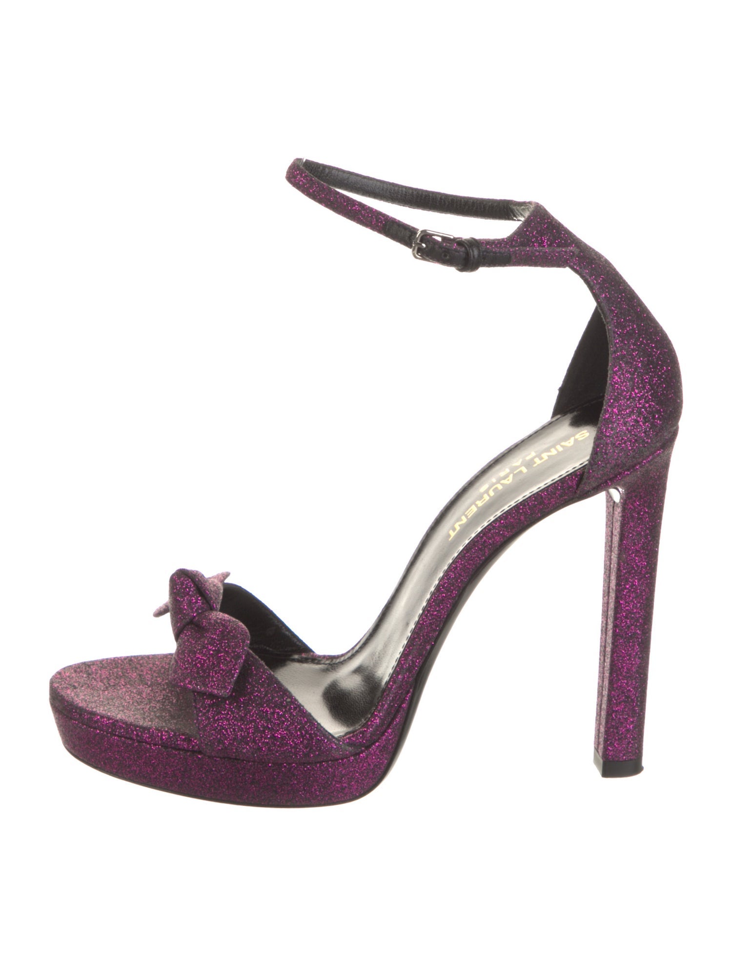 Saint Laurent Glitter Glitter Accents Sandals