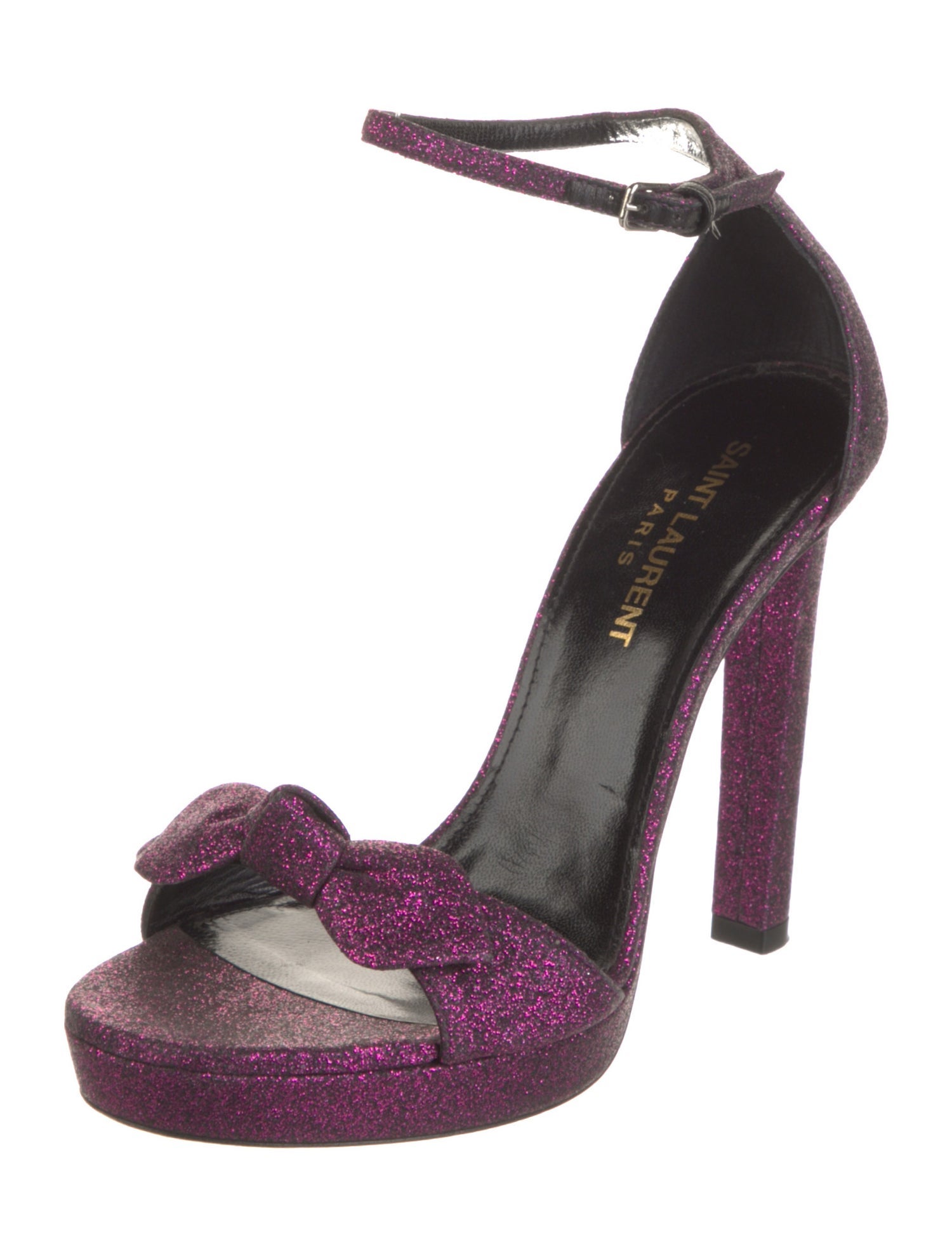 Saint Laurent Glitter Glitter Accents Sandals