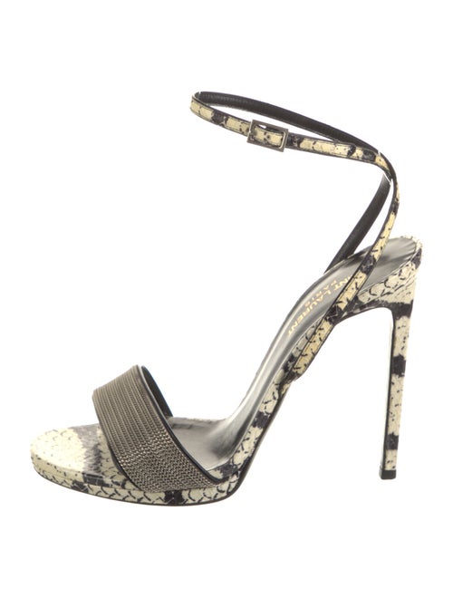 Saint Laurent Snakeskin Animal Print Sandals