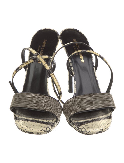 Saint Laurent Snakeskin Animal Print Sandals