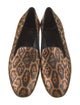 Saint Laurent Leather Animal Print Loafers