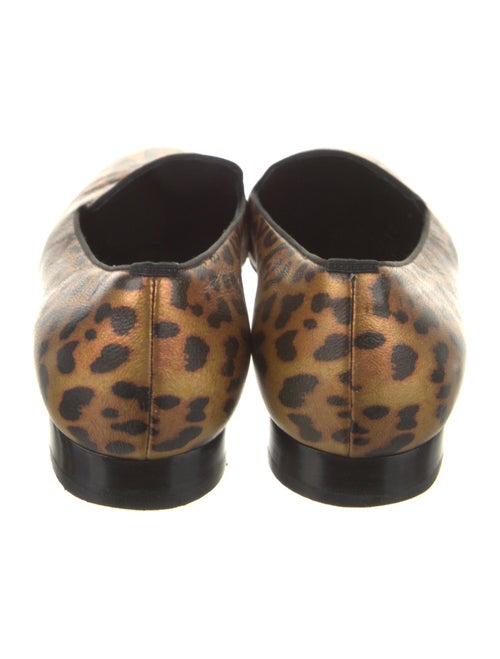 Saint Laurent Leather Animal Print Loafers
