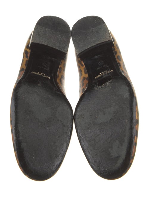 Saint Laurent Leather Animal Print Loafers