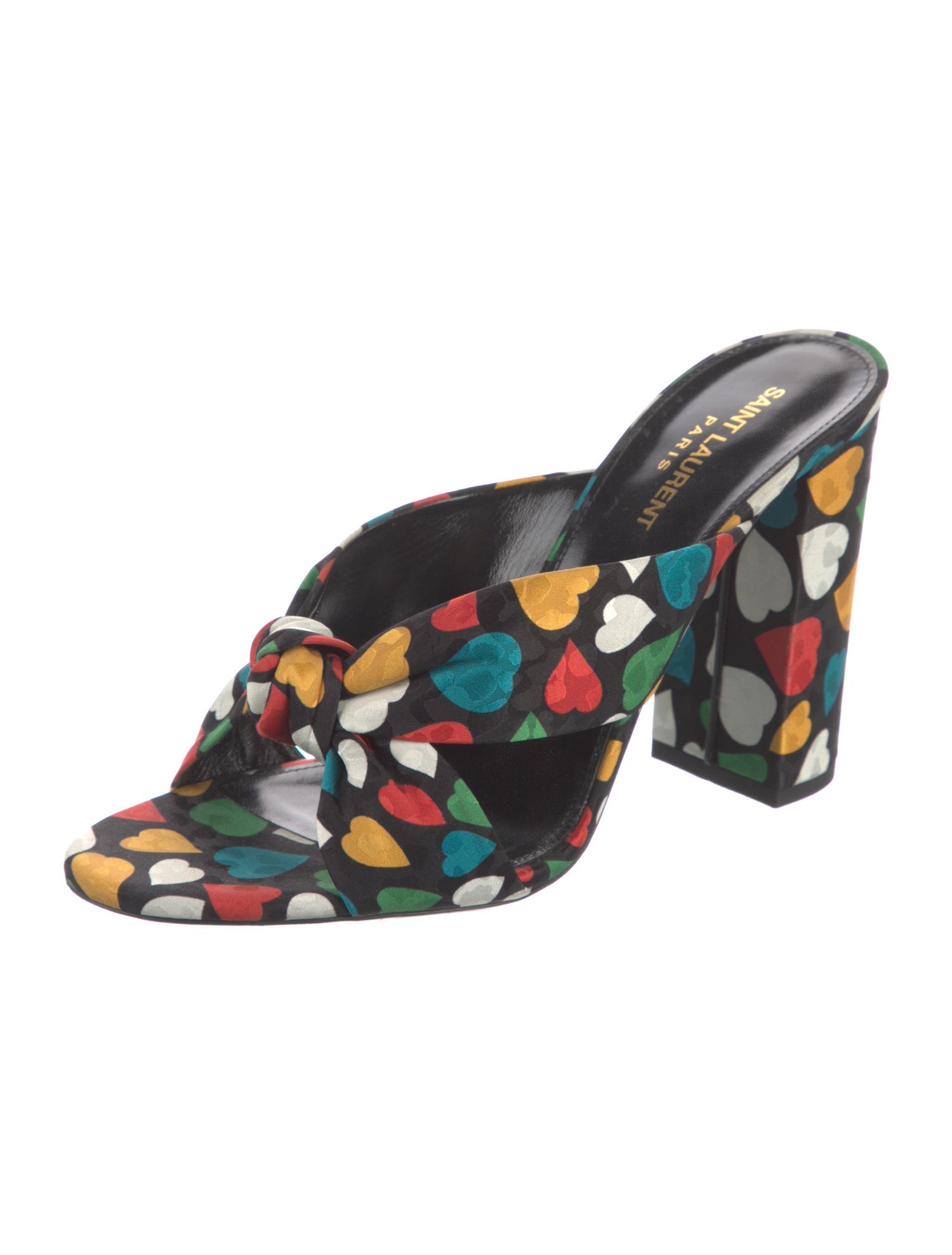 Saint Laurent Canvas Printed Slides