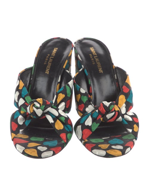 Saint Laurent Canvas Printed Slides