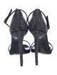 Saint Laurent Suede Crystal Embellishments Sandals