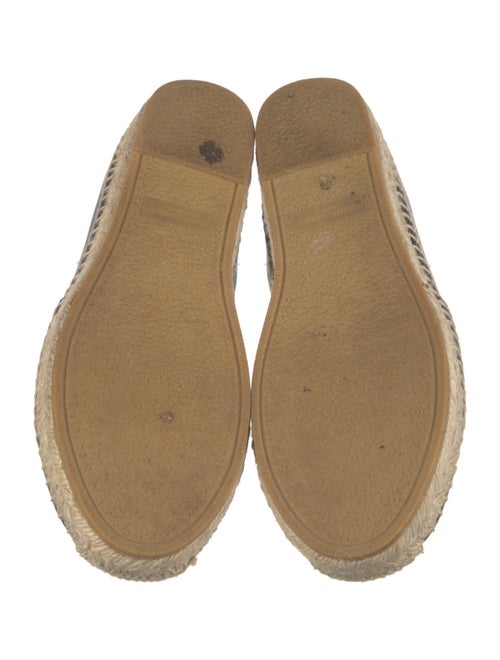 Saint Laurent Leather Whipstitch Trim Espadrilles