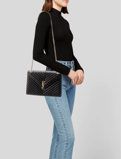 Saint Laurent Chevron Envelope Large