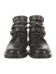 Saint Laurent Leather Printed Combat Boots