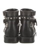 Saint Laurent Leather Printed Combat Boots