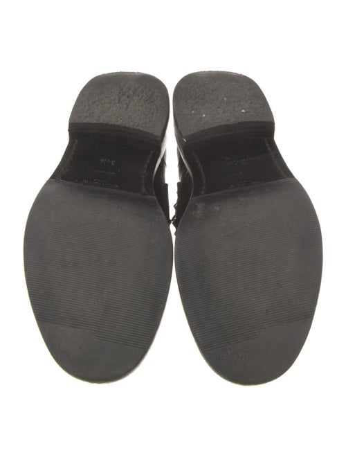 Saint Laurent Leather Printed Combat Boots