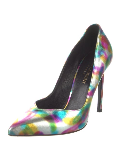 Saint Laurent Leather Printed Pumps