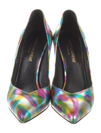Saint Laurent Leather Printed Pumps