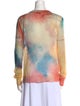 Saint Laurent Tie-Dye Print Crew Neck Sweater
