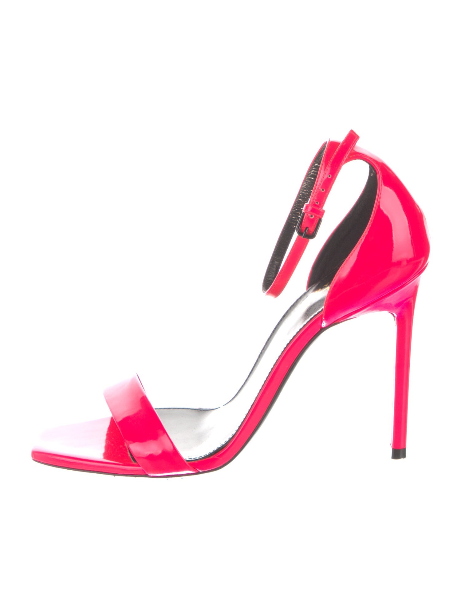 Saint Laurent Patent Leather Slingback Sandals