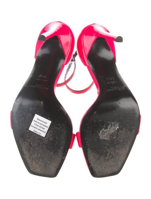 Saint Laurent Patent Leather Slingback Sandals