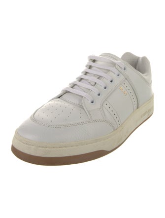 Saint Laurent Leather Lasercut Accents Sneakers