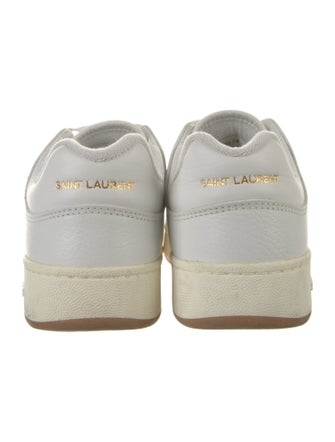 Saint Laurent Leather Lasercut Accents Sneakers