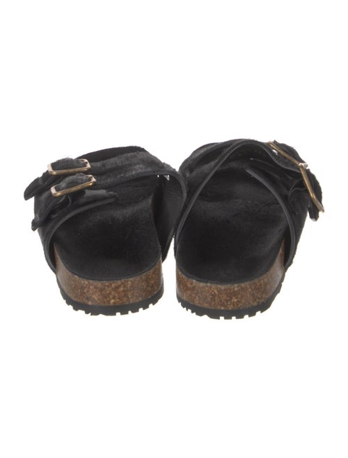 Saint Laurent Ponyhair Slides