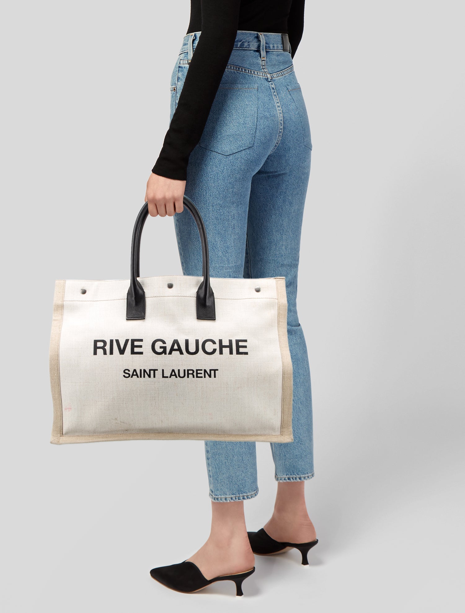 Saint Laurent Canvas Rive Gauche Large