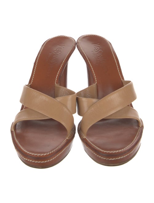 Saint Laurent Leather Slides