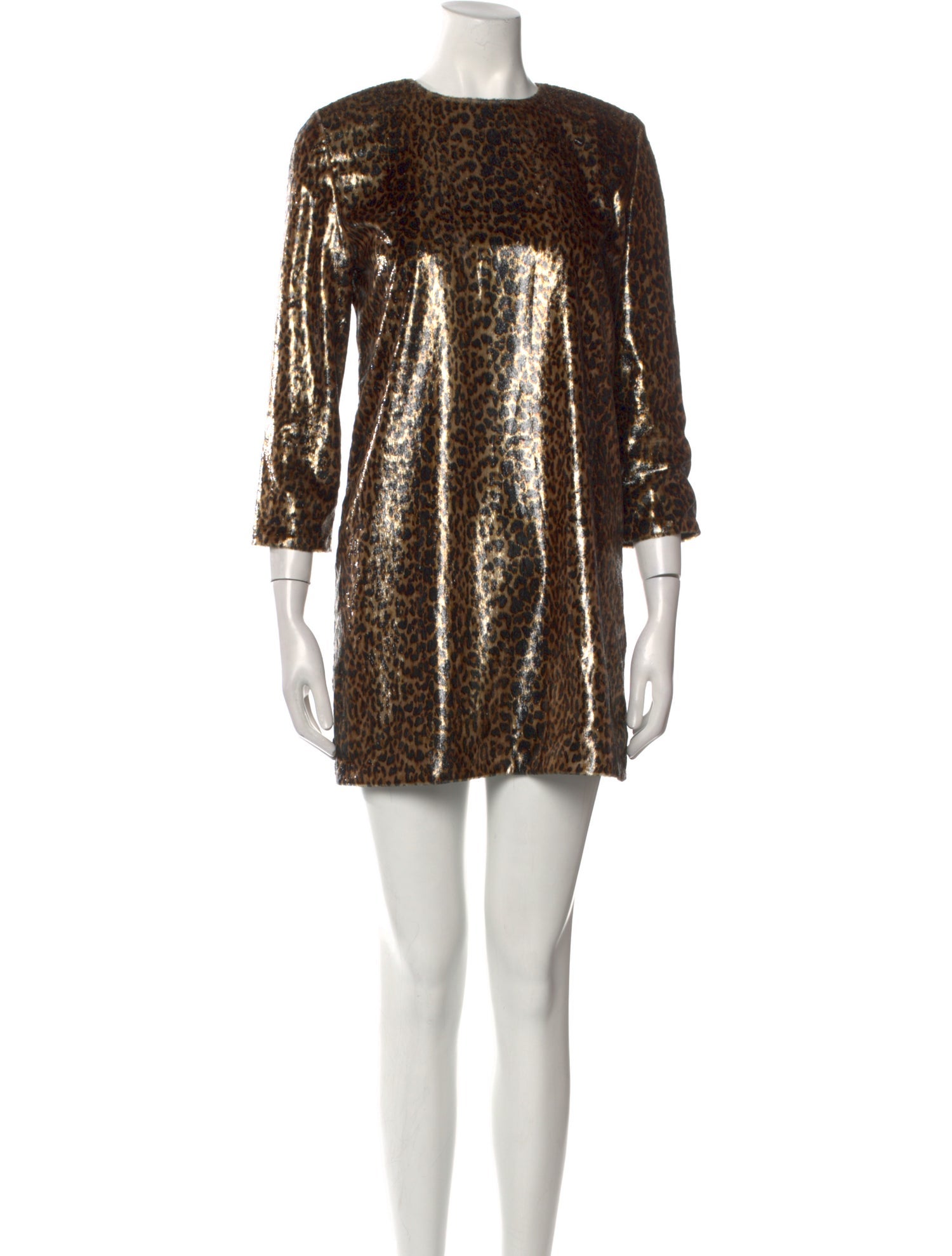 Saint Laurent Crew Neck Mini Dress