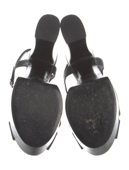 Saint Laurent Leather Bow Accents Sandals