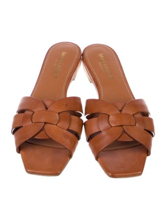 Saint Laurent Leather Slides