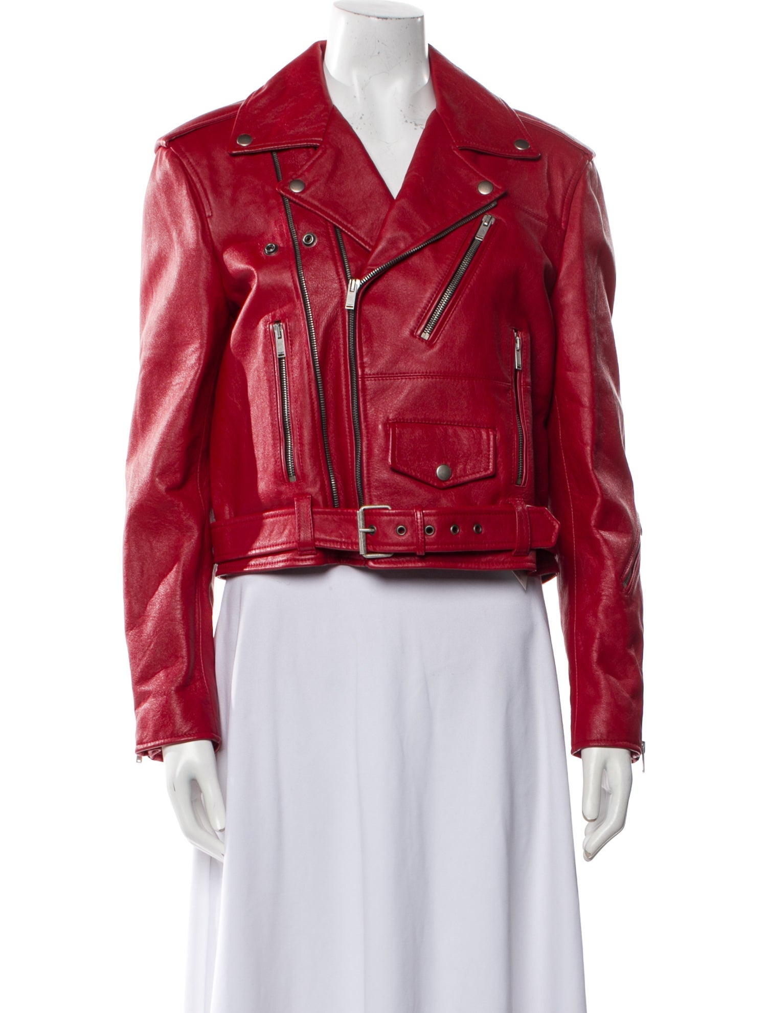 Saint Laurent 2021 Lambskin Biker Jacket w/ Tags