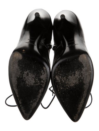 Saint Laurent Leather Lace-Up Boots