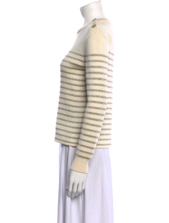 Saint Laurent Striped Crew Neck Sweater