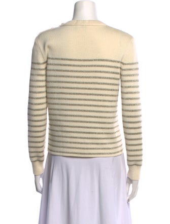Saint Laurent Striped Crew Neck Sweater