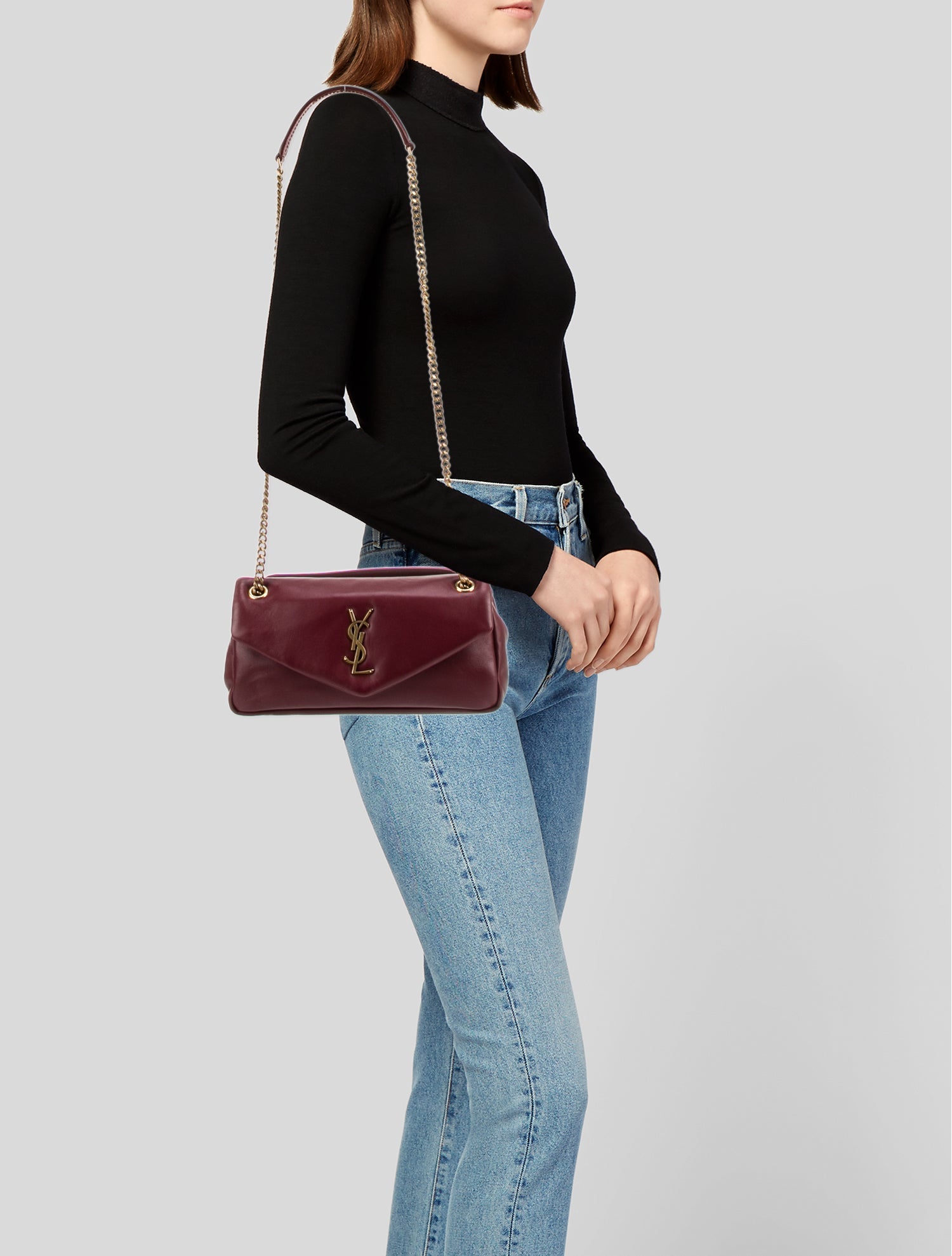 Saint Laurent Leather Calypso Small 2023