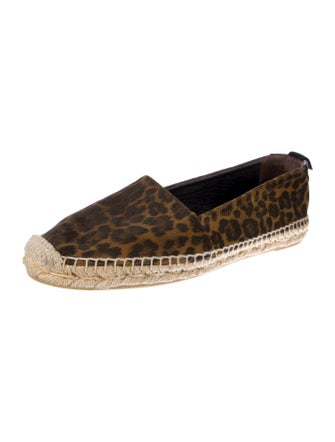 Saint Laurent Suede Animal Print Espadrilles