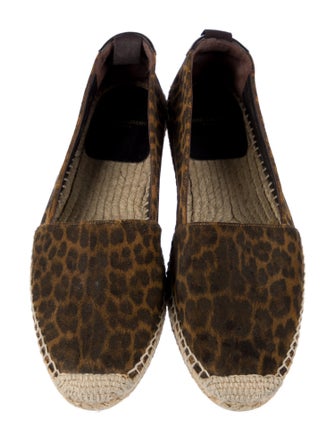 Saint Laurent Suede Animal Print Espadrilles