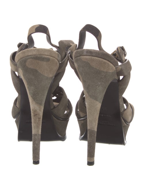 Saint Laurent Suede T-Strap Sandals