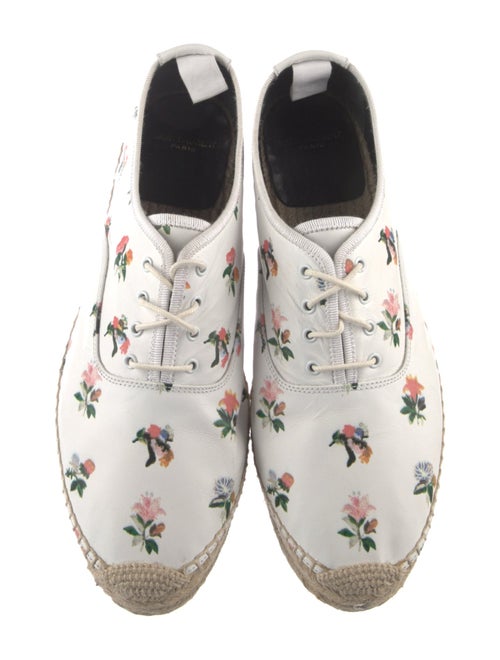 Saint Laurent Leather Floral Print Espadrilles