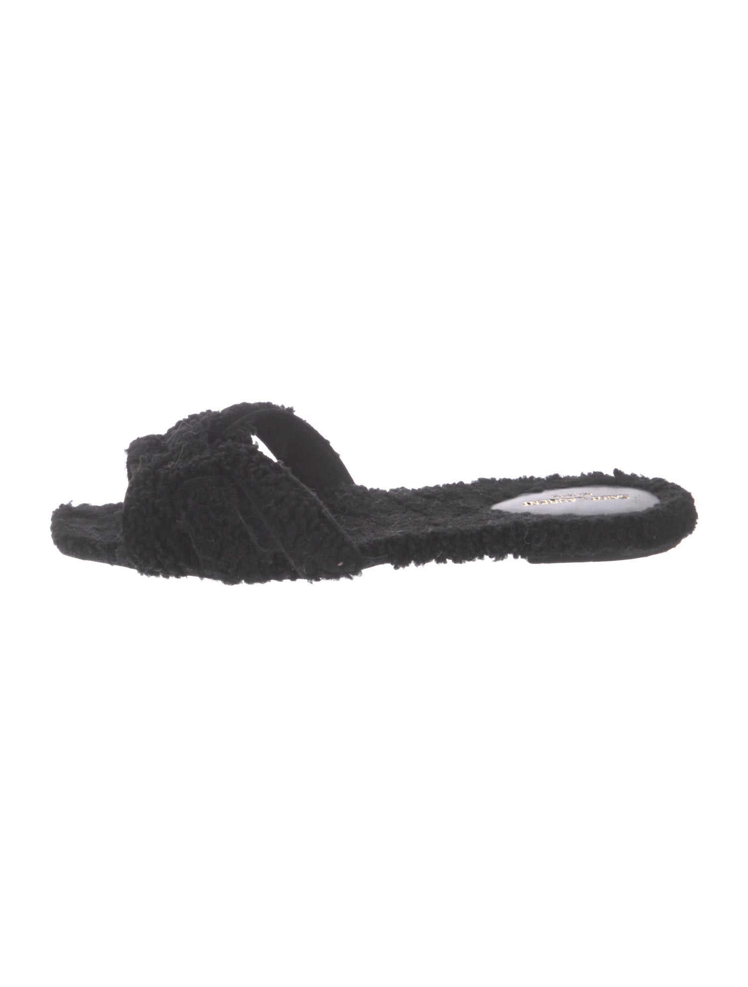 Saint Laurent Shearling Slides