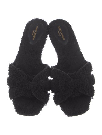 Saint Laurent Shearling Slides
