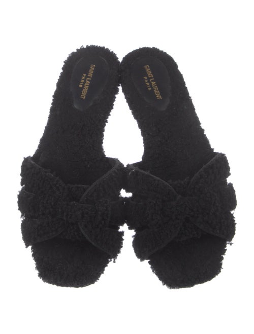 Saint Laurent Shearling Slides