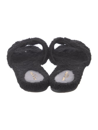 Saint Laurent Shearling Slides