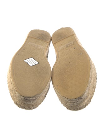 Saint Laurent Leather Floral Print Espadrilles